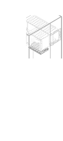 Horizontal shelf for w=400mm cubicles position 1