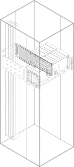 Terminals vert. divider rear int. up. h=300mm d=500mm