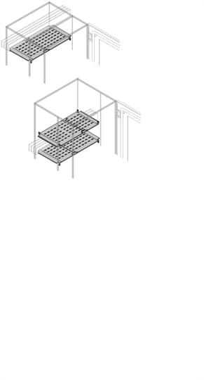 Horizontal busbars shelf int. up. w=1000mm for d=500mm