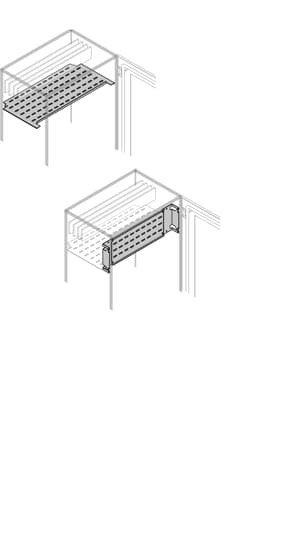 Horizontal busbars shelf no int. up. w=400mm d=300mm