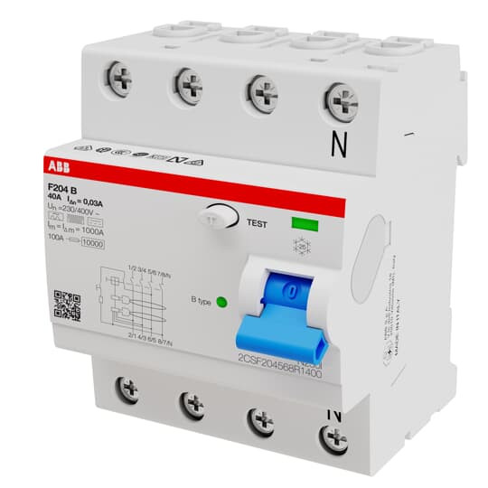 Interrupteur différentiel type b f204 b-40/0.03 (neutre à droite)