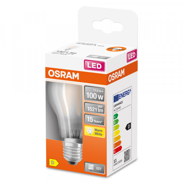 Led st classic a ver dép 11w=100 e27 chaud osram