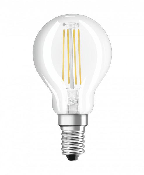 Led superstar+ sphérique clair filament variable 3,4w=40 e14 chaud