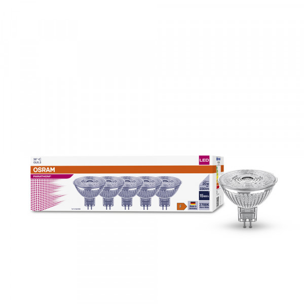 Osram led parathom mr16 20 827 gu5.3 36° 2,6w 230lm x5