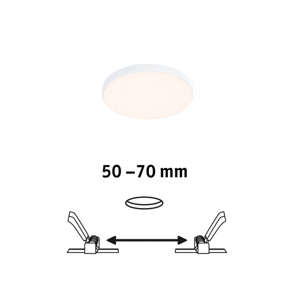 P enc veluna varifit moon 90mm 3000k grd 8w blanc 230v