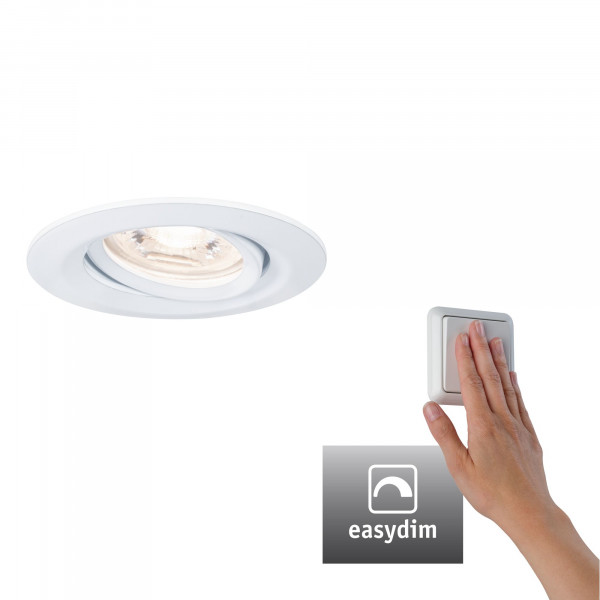 Kit enc nova mini plus coin easydim orientable 1x4,2w 2700k 230v blanc dp/al