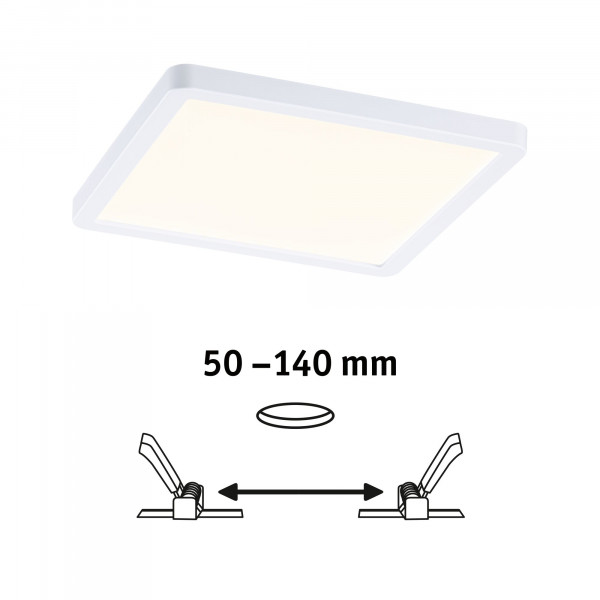 Panneau encastré paulmann areo varifit ip44 13w 3000k 175x175mm blanc - 93040