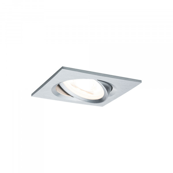 Paulmann Encastré LED Nova carré 6,5W GU10 alu Kit de 3 orientables