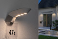 Applique solaire extérieur soley ip44 accessoire n° maison métal blanc