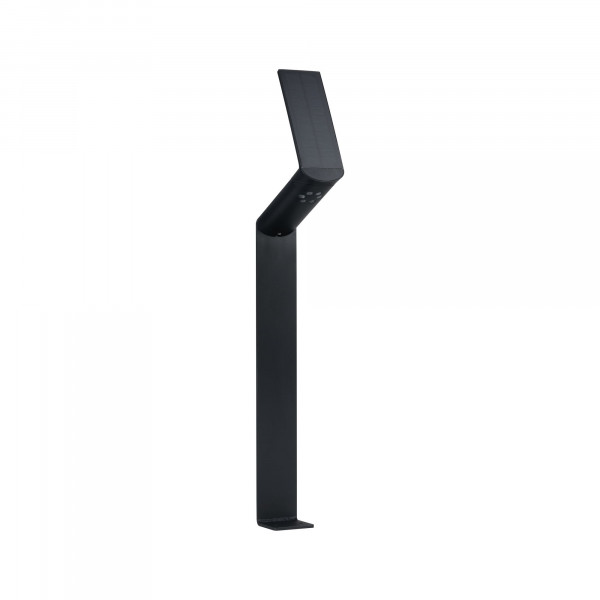 Borne luminaire solaire extérieur ilias ip44 3000k 100lm détect mouvement anthracite