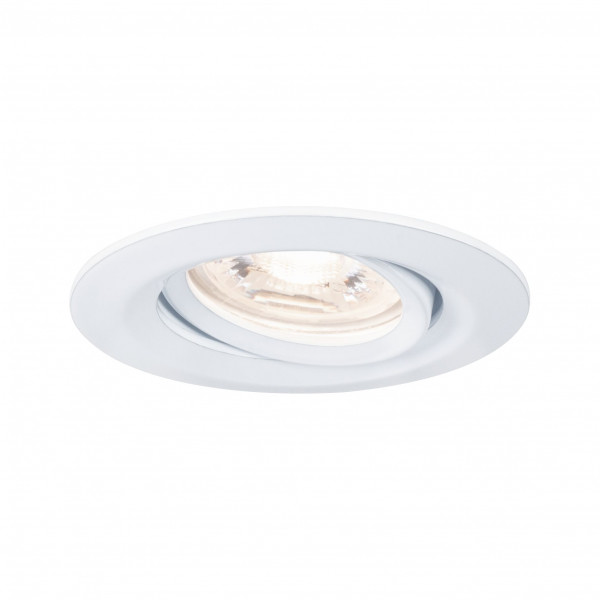 Enc nova mini coin rond orientable led 1x4w 310lm blanc dépoli/alu