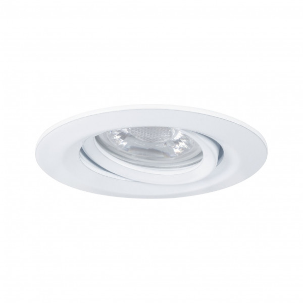 Enc nova mini coin rond orientable led 1x4w 310lm blanc dépoli/alu