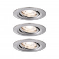 Enc nova mini coin rond orientable led 3x4w 310lm acier brossé/alu