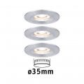 Enc nova mini coin rond fixe ip44 led 3x4w 310lm alu tourné/alu