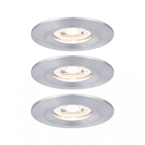 Enc nova mini coin rond fixe ip44 led 3x4w 310lm alu tourné/alu