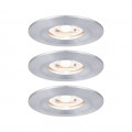 Enc nova mini coin rond fixe ip44 led 3x4w 310lm alu tourné/alu