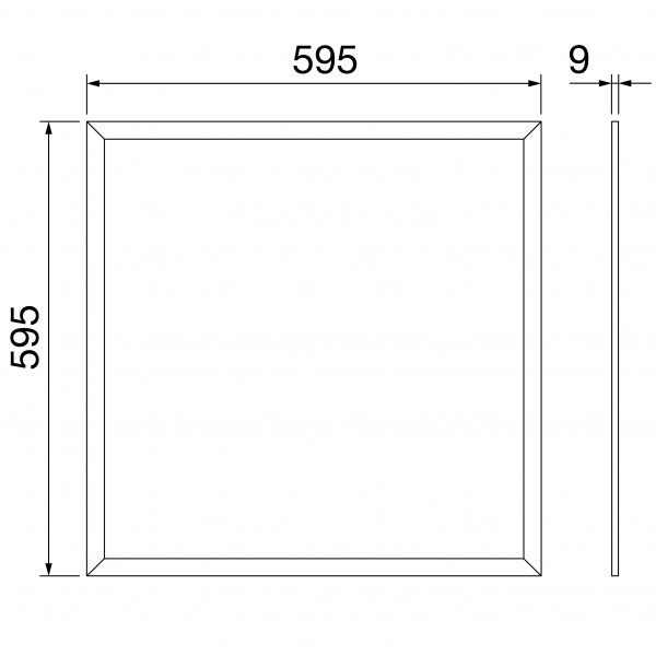 ELIA PL - M2 600X600MM - OPALE - 4000K IRC80 - ON/OFF - IP20/IP40 - CLASSE II - BLANC