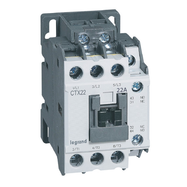 Contacteur de puissance Ctx 3p 22a 1no1nc 24v dc