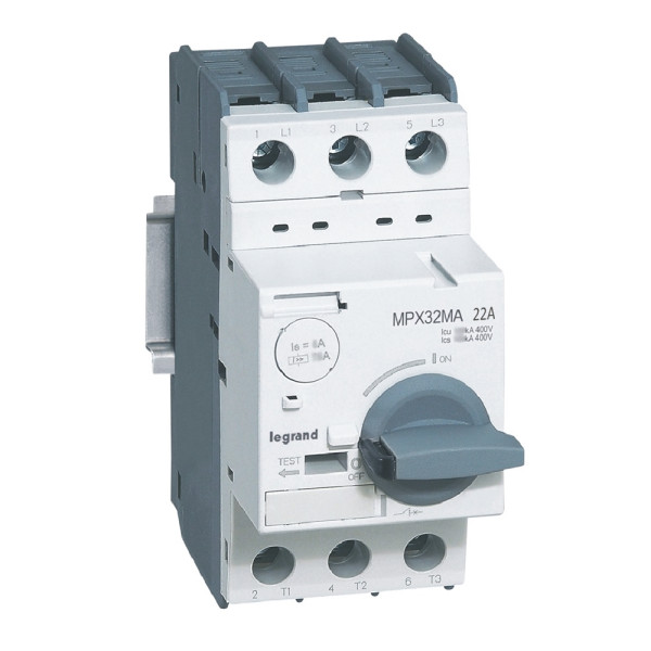 Disjoncteur moteur magnétique seul mpx³ 32ma - 22 a - 50 ka