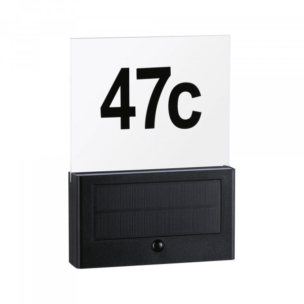 Numéro de maison extérieur solaire neda ip44 pir anthracite resp. insectes