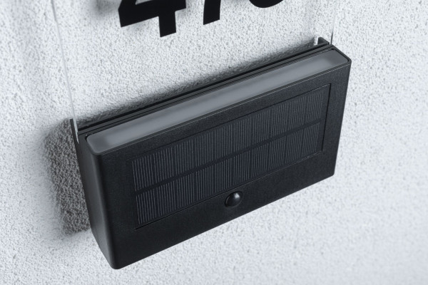 Numéro de maison extérieur solaire neda ip44 pir anthracite resp. insectes