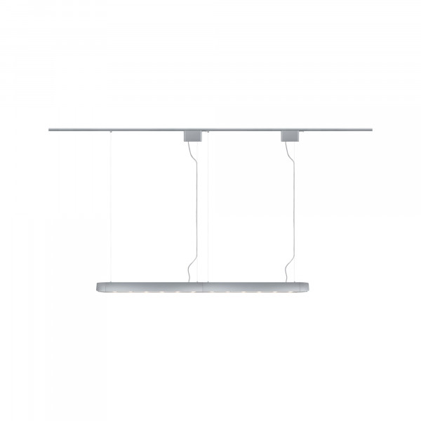 Suspension barre urail max6x10w gu10 chrome dépoli 230v alu extensible