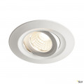 Kini, encastré de plafond extérieur, blanc, led, 12w, 3000k, ip65, variable triac