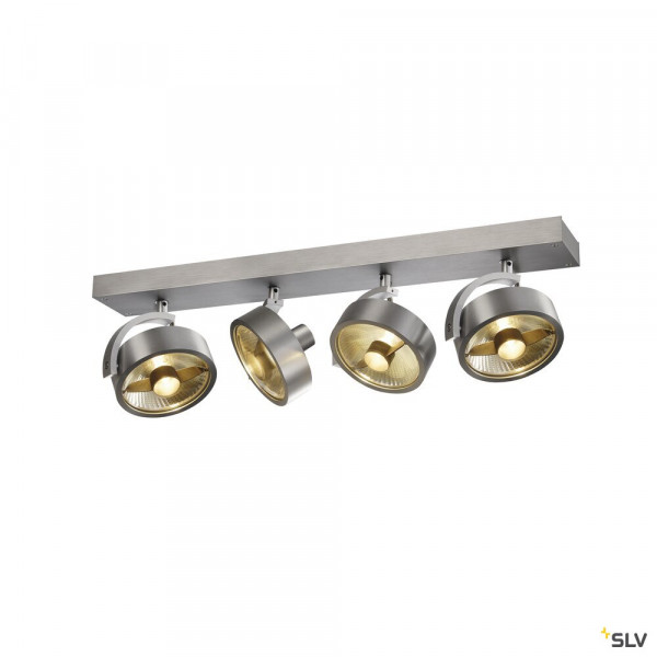 Kalu, applique et plafonnier intérieur, quad, alu brossé, gu10/qpar111, 4x 75w max