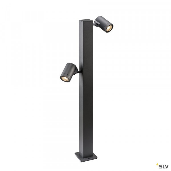 Helia, borne extérieure, double, anthracite, led, 16w, 3000k, ip55, variable triac