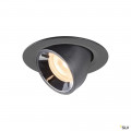 Numinos® gimble xs, encastré de plafond intérieur, 20°, noir/chrome, led, 7w, 2700k