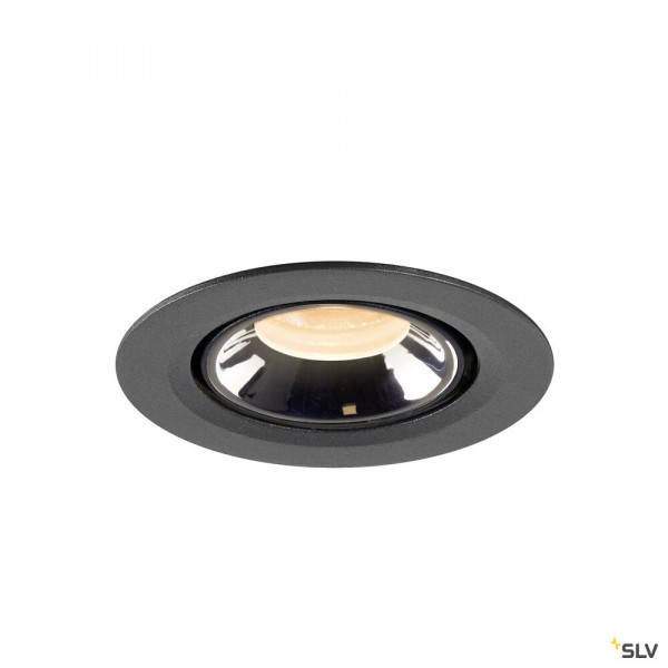 Numinos® gimble xs, encastré de plafond intérieur, 20°, noir/chrome, led, 7w, 2700k