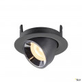 Numinos® gimble xs, encastré de plafond intérieur, 20°, noir/chrome, led, 7w, 3000k