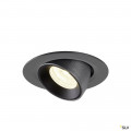 Numinos® gimble xs, encastré de plafond intérieur, 20°, noir, led, 7w, 4000k