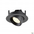 Numinos® gimble xs, encastré de plafond intérieur, 20°, noir, led, 7w, 4000k