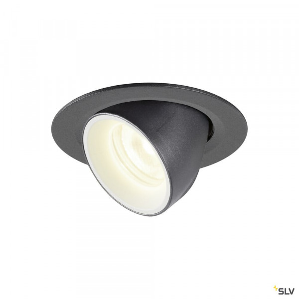 Numinos® gimble xs, encastré de plafond intérieur, 20°, noir/blanc, led, 7w, 4000k