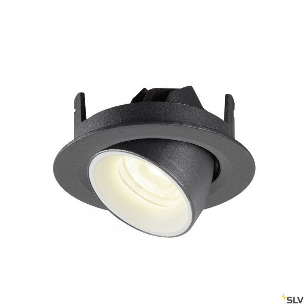 Numinos® gimble xs, encastré de plafond intérieur, 20°, noir/blanc, led, 7w, 4000k