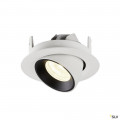 Numinos® gimble xs, encastré de plafond intérieur, 20°, blanc/noir, led, 7w, 4000k