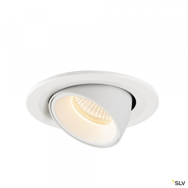 Numinos® gimble s, encastré de plafond intérieur, 20°, blanc, led, 8,6w, 2700k