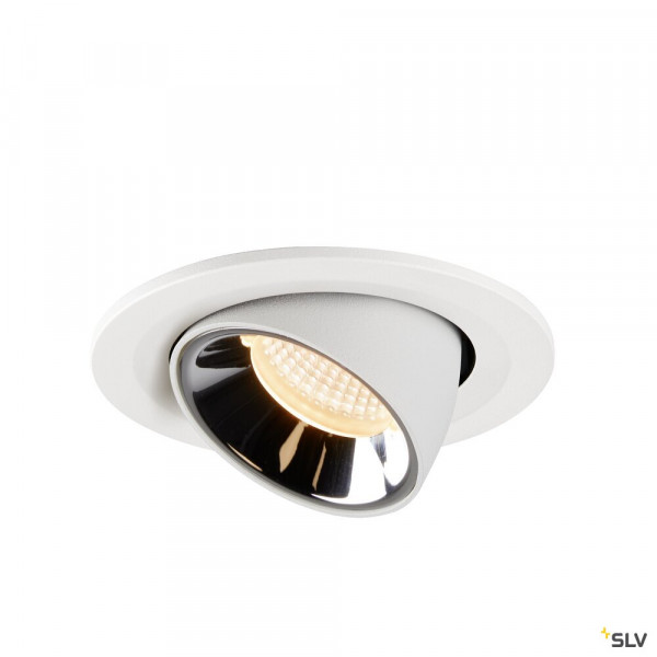 Numinos® gimble s, encastré de plafond intérieur, 55°, blanc/chrome, led, 8,6w, 2700k