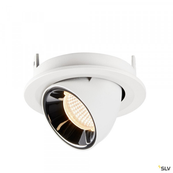 Numinos® gimble s, encastré de plafond intérieur, 55°, blanc/chrome, led, 8,6w, 2700k