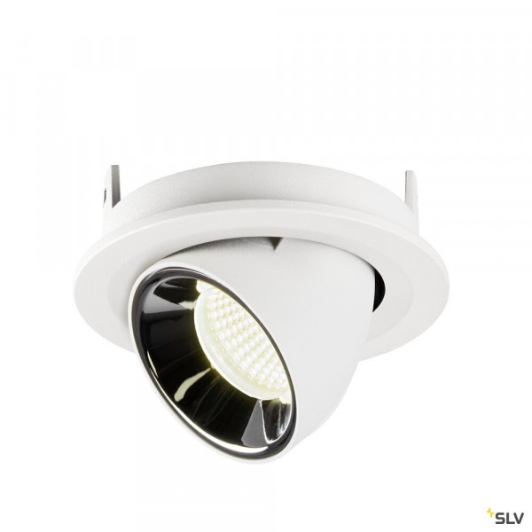 Numinos® gimble s, encastré de plafond intérieur, 55°, blanc/chrome, led, 8,6w, 4000k