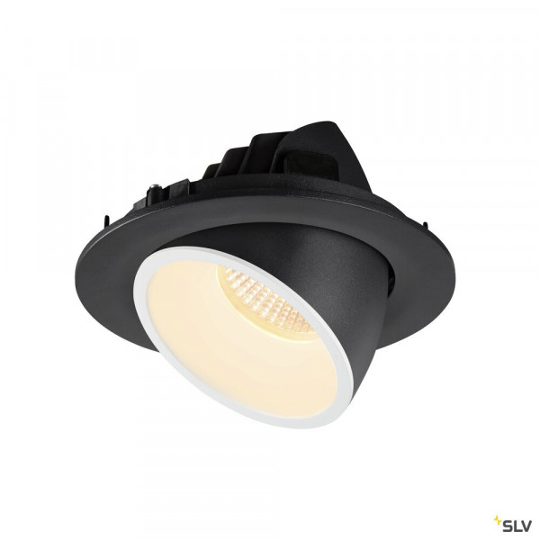 Numinos® gimble l, encastré de plafond intérieur, 55°, noir/blanc, led, 25,4w, 3000k