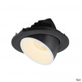 Numinos® gimble l, encastré de plafond intérieur, 55°, noir/blanc, led, 25,4w, 3000k