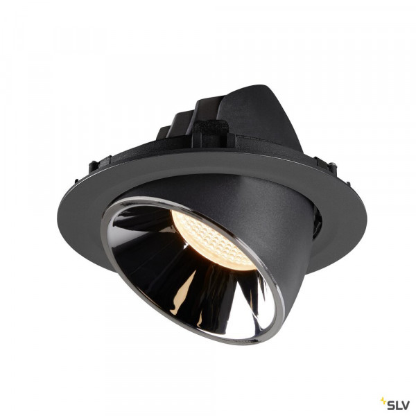 Numinos® gimble xl, encastré de plafond intérieur, 20°, noir/chrome, led, 37,4w, 2700k