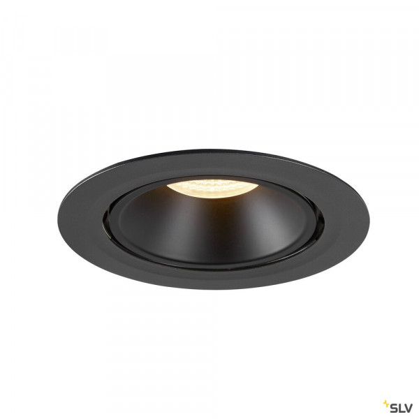 Numinos® gimble xl, encastré de plafond intérieur, 40°, noir, led, 37,4w, 3000k