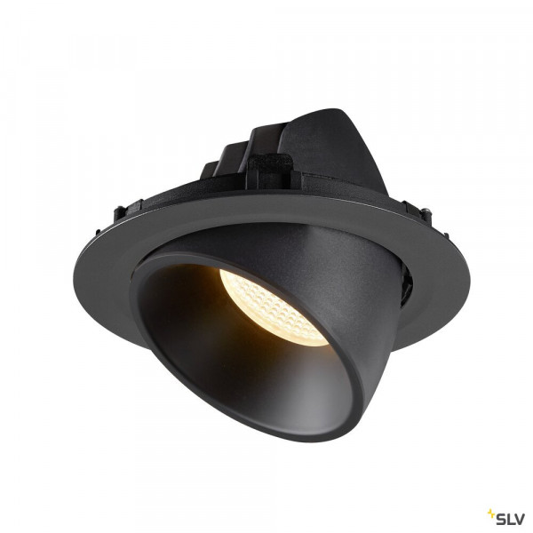 Numinos® gimble xl, encastré de plafond intérieur, 40°, noir, led, 37,4w, 3000k