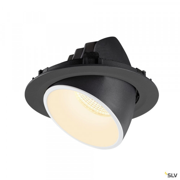 Numinos® gimble xl, encastré de plafond intérieur, 40°, noir/blanc, led, 37,4w, 3000k