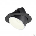 Numinos® gimble xl, encastré de plafond intérieur, 20°, noir/blanc, led, 37,4w, 4000k