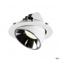 Numinos® gimble xl, encastré de plafond intérieur, 55°, blanc/chrome, led, 37,4w, 4000k