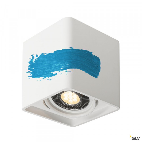 SLV by Declic PLASTRA, simple, plâtre blanc, GU10 LED 17,5W max.